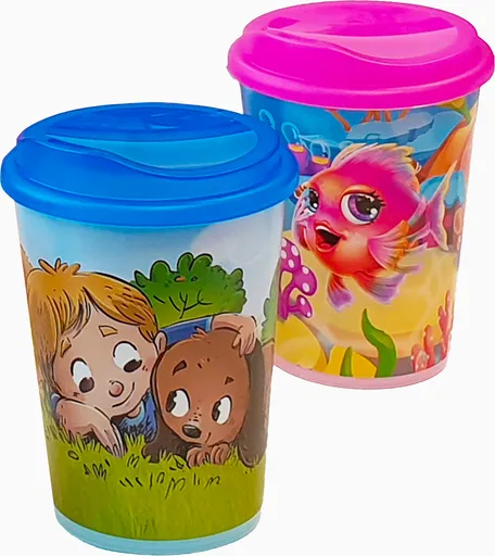 TVAR - Pohár 250ml s náustkom detský motív, umelá hmota