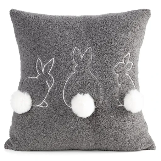 ArtFir Veľkonočná obliečka na vankúš EASTER 36 | sivá/biela 45 x 45 cm