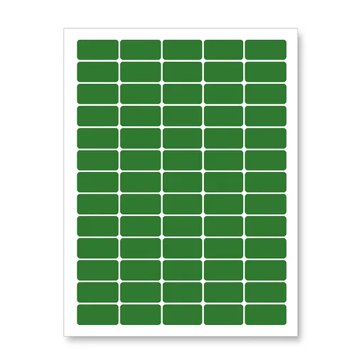 Samolepiace etikety 38 x 21,2 mm, 65 etiket, A4, 20 listov, zelené