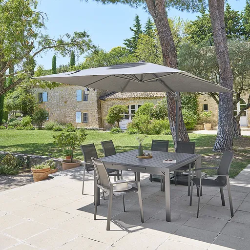 DEOKORK Slnečník výkyvný MADEIRA 3x3 m (rôzne farby) antracit