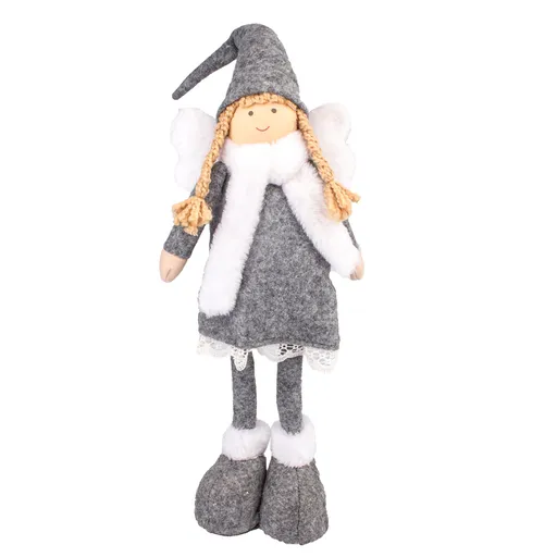 Textilný vianočný anjel, 60 cm, stojaci
