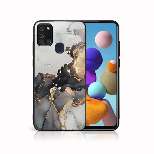 MY ART Ochranný obal pre Samsung Galaxy A21s GREY MARBLE (140)
