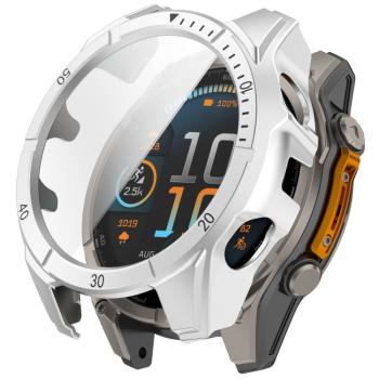 LUNET FULL COVER Plastový kryt so sklom pre Garmin Fenix 8 AMOLED 43mm SILVER BLACK