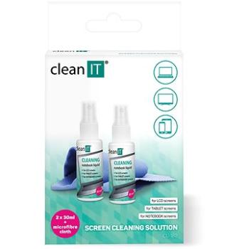 CLEAN IT čistiaci roztok na notebooky s utierkou, 2x 30ml (CL-182)