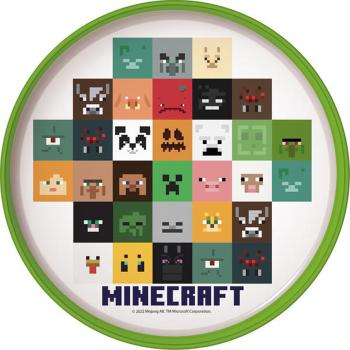 STOR Plastový tanier MINECRAFT 19,5cm protišmykový