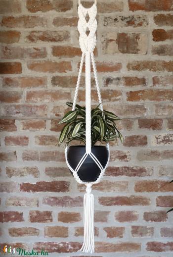 Zafira makramé virágtartó- natúr