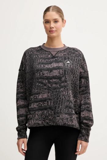 Tréningová mikina adidas by Stella McCartney čierna farba, vzorovaná, JN2215