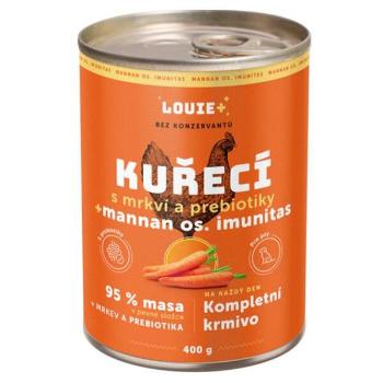 LOUIE Kuracie s mrkvou a prebiotikami konzerva pre psov 400 g