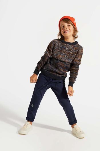 Detské bavlnené nohavice Coccodrillo tmavomodrá farba, jednofarebné, DIGITAL BOY KIDS