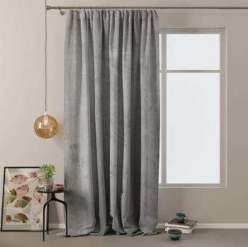 ArtFlhf Tieniaci záves VELVET PLEAT  P | 140 x 270 cm Farba: Silver