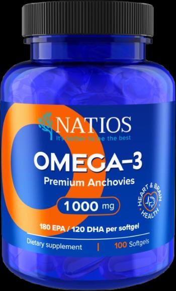 NATIOS Omega-3 Premium Anchovies 1000 mg 100 kapsúl