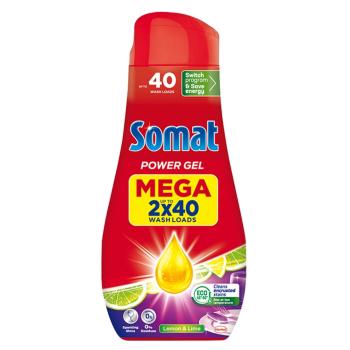 SOMAT Gél do umývačky All-in-1 Lemon & Lime 2 x 720 ml 80 dávok