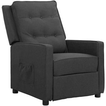 Polohovacie kreslo tmavo sivé textil, 338957
