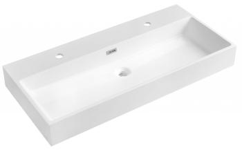 SAPHO - AQUATIC dvojumývadlo, liaty mramor, 100x46cm, biela AT100-2