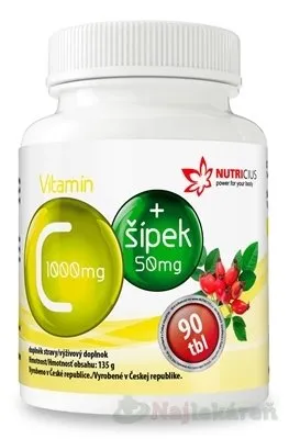 Nutricius Vitamín C 1000 mg + šípok 50 mg 90 tabliet