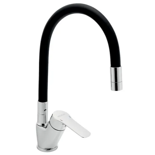 Novaservis Metalia 54 drezová batéria s otočným ramienkom čierna / chróm 54014f,0c 54014F.0C