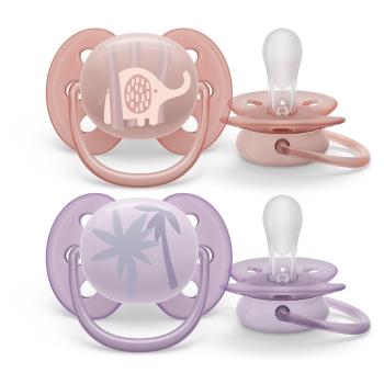 PHILIPS AVENT Cumlík ultrasoft premium zvieratko 0-6m dievča 2 kusy