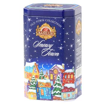 BASILUR Old town snowy town blue čierny sypaný čaj v plechu 75 g