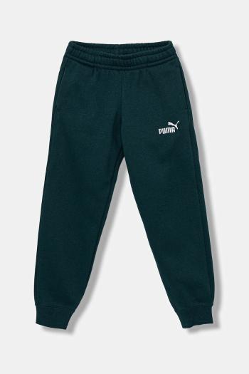 Detské tepláky Puma ESS No. 1 Logo Sweatpants FL B zelená farba, jednofarebné, 684912