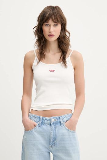 Top Tommy Jeans béžová farba, DW0DW20241