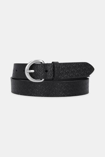 Kožený opasok Calvin Klein čierna farba, LV04K7019G