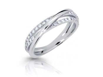 Cutie Diamonds Očarujúce prsteň z bieleho zlata s diamantmi DZ6906-3254-10-X-2 54 mm