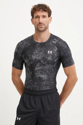 Tréningové tričko Under Armour HG IsoChill čierna farba, vzorované