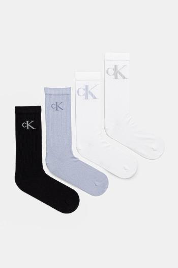 Ponožky Calvin Klein Jeans 4-pak pánske, biela farba, 701235865