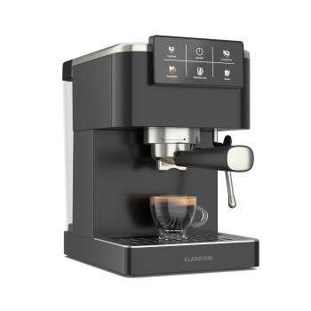 Klarstein SteelPresso Touch kávovar s portafiltrom, Dotykový displej, 20 bar, Nehrdzavejúca oceľ