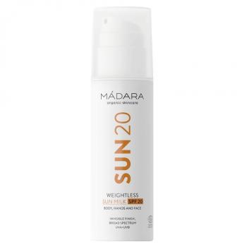 MÁDARA Ľahké opaľovacie mlieko Sun 20 (Weightless Sun Milk SPF 20) 150 ml