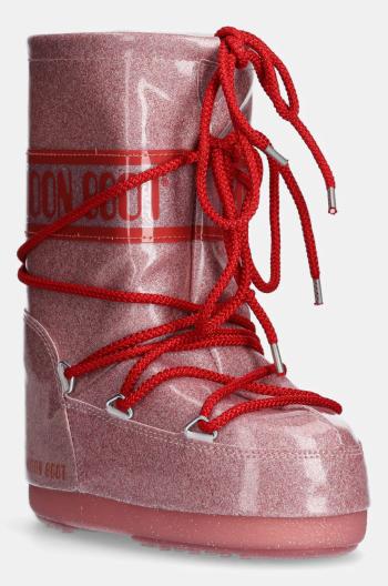 Detské snehule Moon Boot ICON JR GLITTER ružová farba, 80D3400290