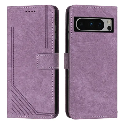 STRIPE Peňaženkové puzdro s remienkom Google Pixel 8 Pro fialové