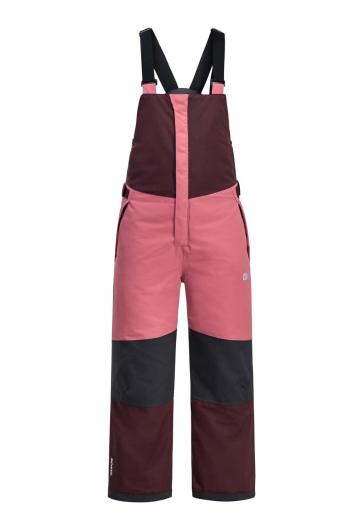 Detské lyžiarske nohavice Jack Wolfskin ACTAMIC 2L INS BIB ružová farba