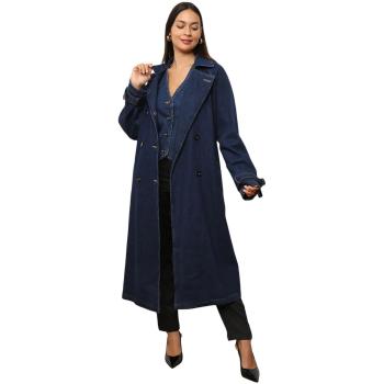 La Modeuse  72448_P170082  Kabátiky Trenchcoat Modrá