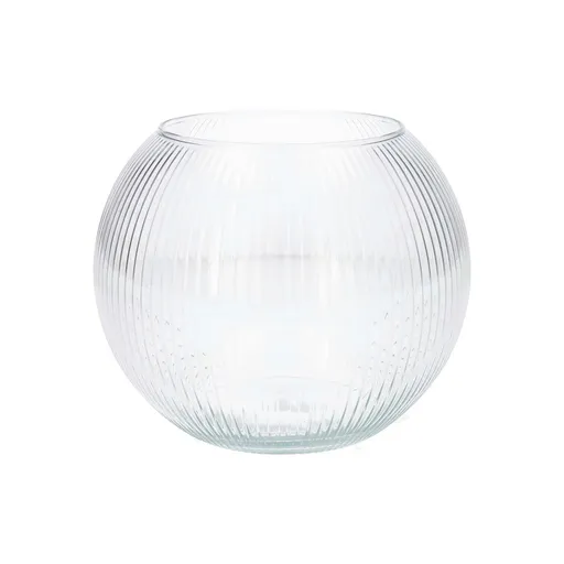 DUIF Sklenená váza ALVERDA LINES 19cm číra