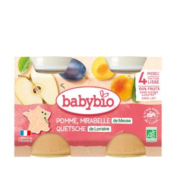 BABYBIO mirabelky jablko 2x130 g