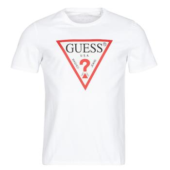 Guess  CN SS ORIGINAL LOGO TEE  Tričká s krátkym rukávom Biela