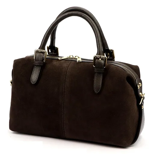 Hnedá dámska kabelka z brúsenej kože – elegantná, priestranná a nadčasová