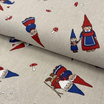 Dekoračná látka Linenlook Gnome Family