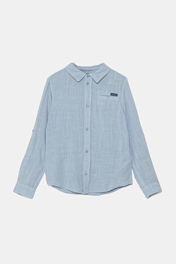 Detská košeľa s prímesou ľanu Guess L5GH00 WFBT0