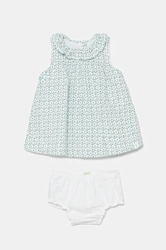 Ľanové šaty pre bábätká United Colors of Benetton