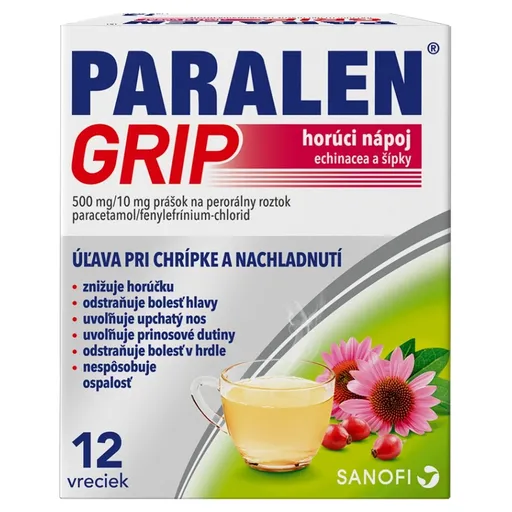 PARALEN GRIP horúci nápoj echinacea a šípky 12 vrecúšok