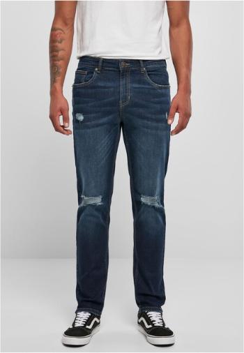 Urban Classics Distressed Strech Denim Pants darkblue destroyed washed - 36