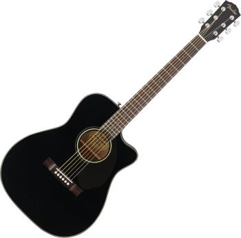 Fender CC-60SCE Concert Black Elektroakustická gitara Jumbo