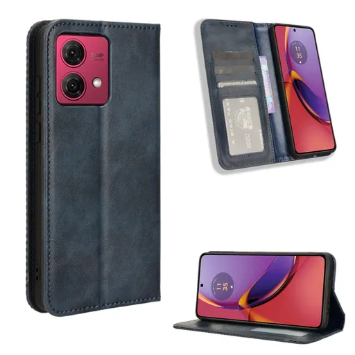 BUSINESS Peňaženkový kryt pre Motorola Moto G84 5G modrý