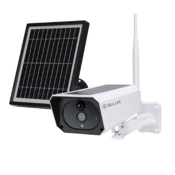 Cameră smart Tellur WiFi panou solar 1080P, albă