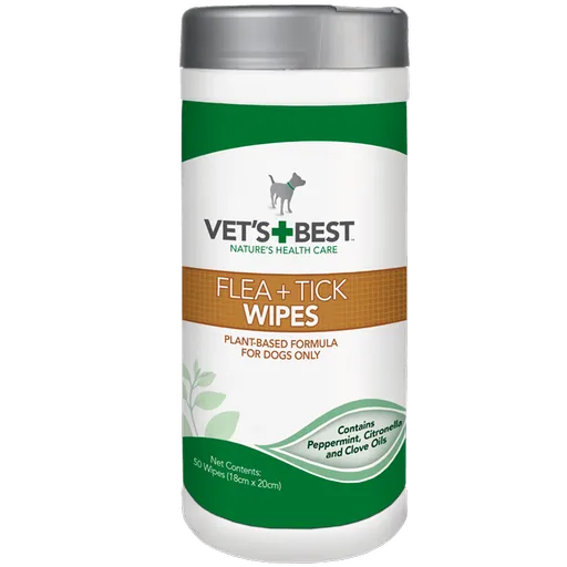 VET´S+BEST FLEA & TICK WIPES vlhčené utierky proti blchám a kliešťom 50 ks