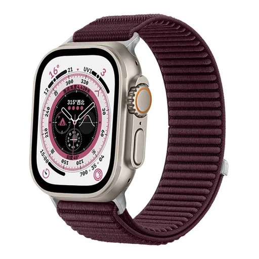 xDfind NYLON Vymeniteľný remienok pre Apple Watch 38 / 40 / 41 / Apple Watch 10 / 11 42mm bordový