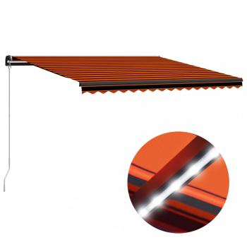 Ručne zaťahovacia markíza s LED svetlom 450x300 cm Dekorhome