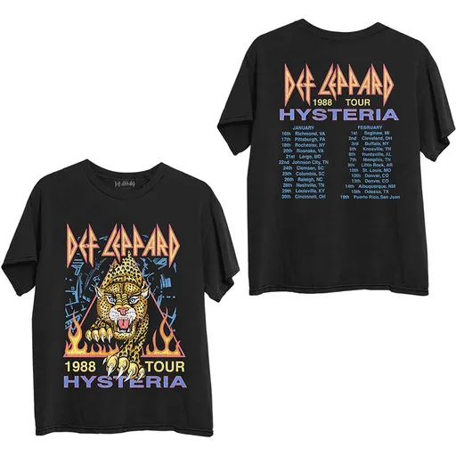 Def Leppard tričko Hysteria '88 Čierna M